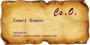 Cseri Ozmin névjegykártya